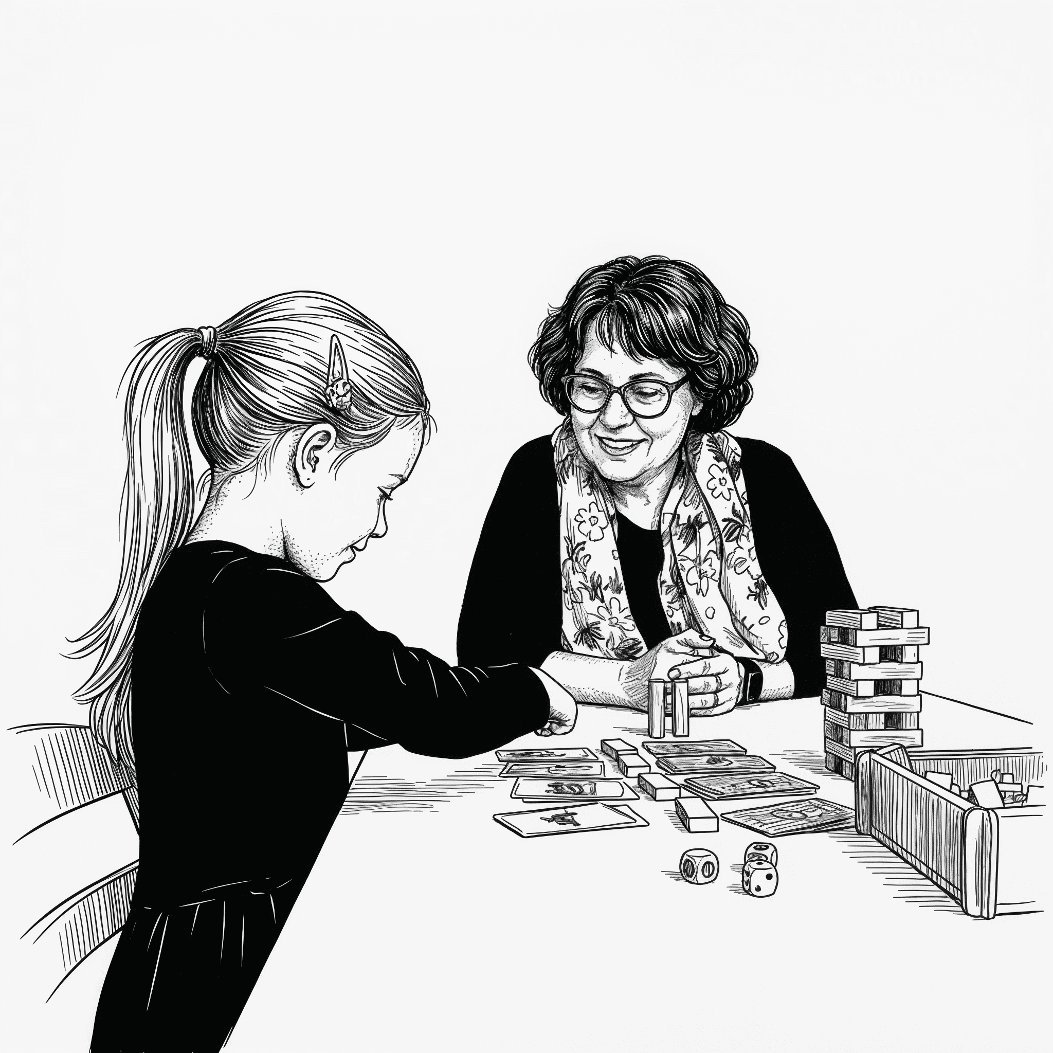 Denise in Therapiesitzung mit jungem Kind